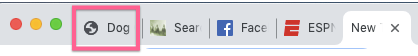 Default favicon in browser tabs