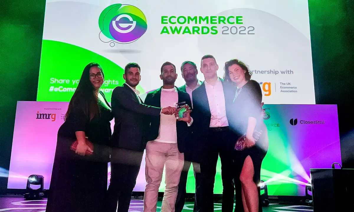 The Zendbox team on stage at the eCommerce Awards 2022