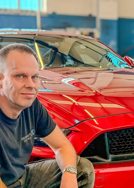 Steve Warren with a freshly detailed Car