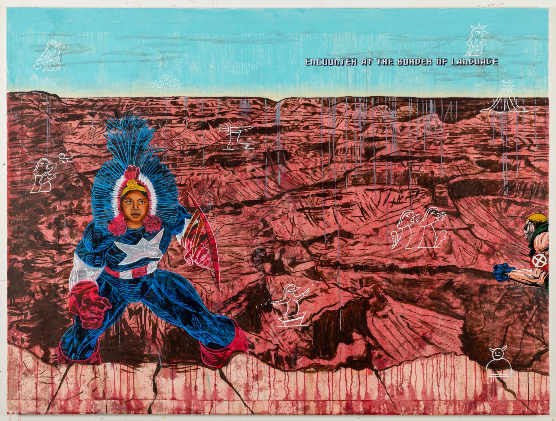 Enrique Chagoya Encounter at the Border of Language