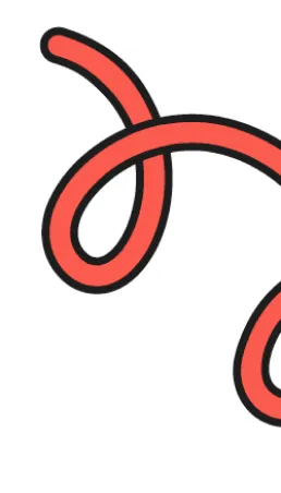 Illustration zigzag rouge