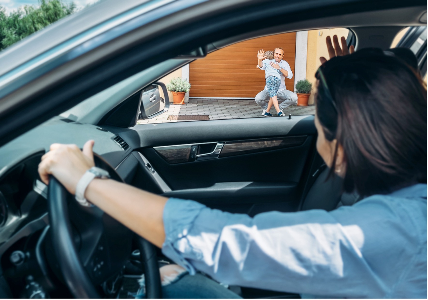 Mother Dropping Her Son Off to See His Dad 