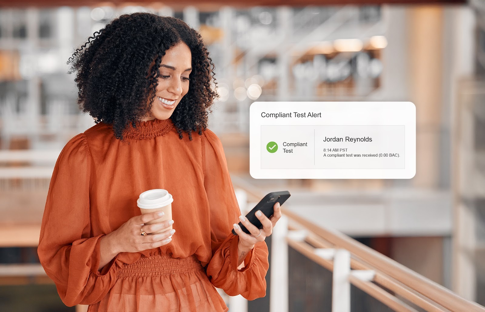 A woman is checking her phone.