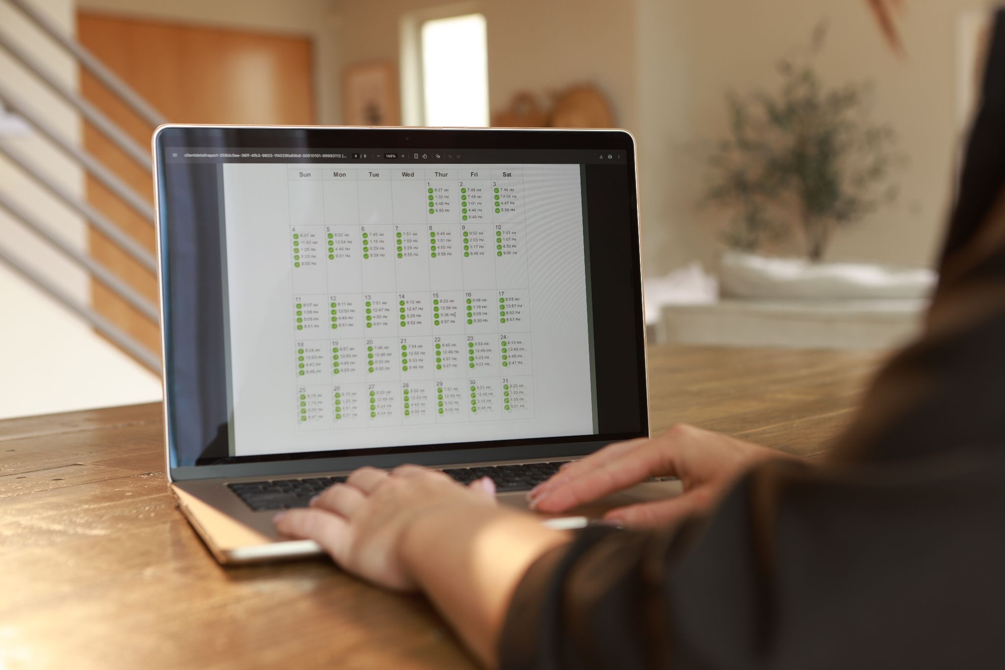 A laptop with Soberlink's advanced reporting.