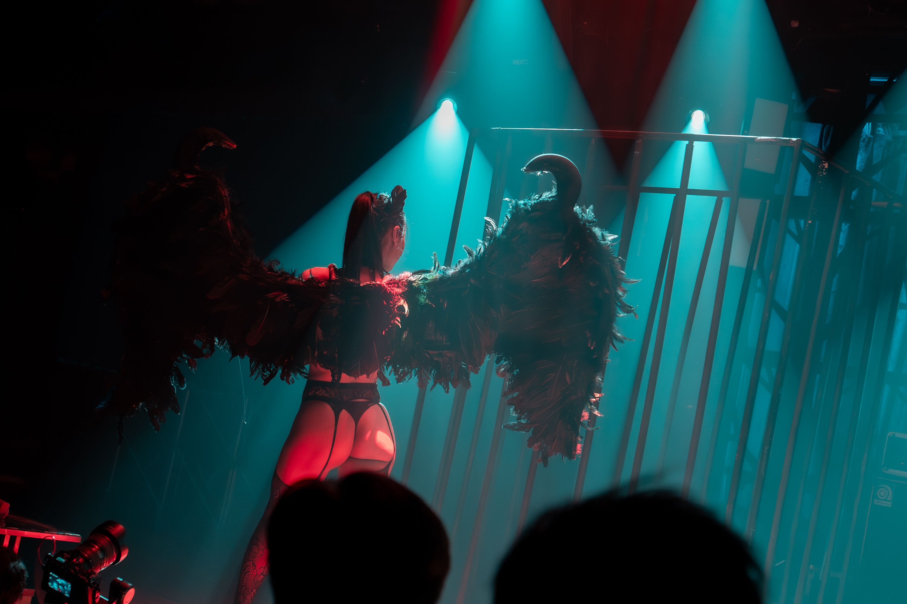 Model take picture after the sexy show