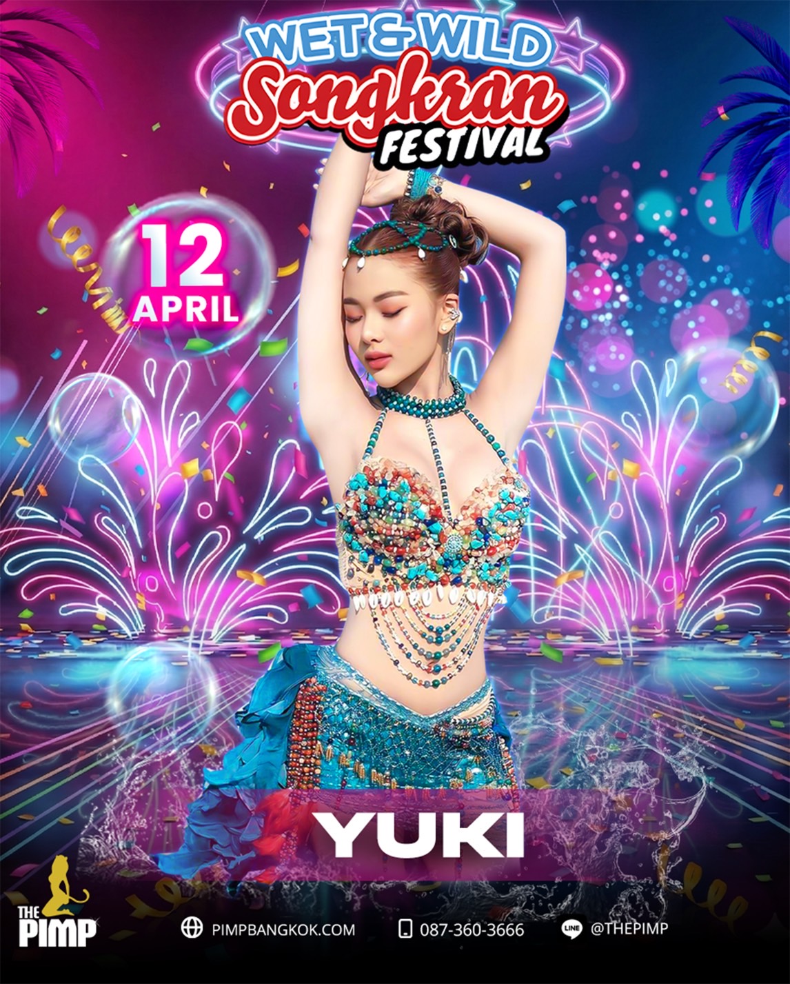 Cute girls in the big party room at the Pimp Bangkok