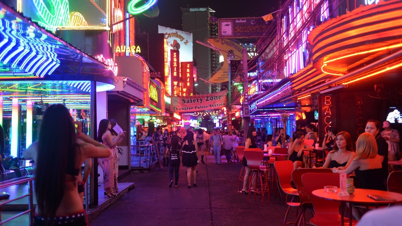 Soi Cowboy in Bangkok at night