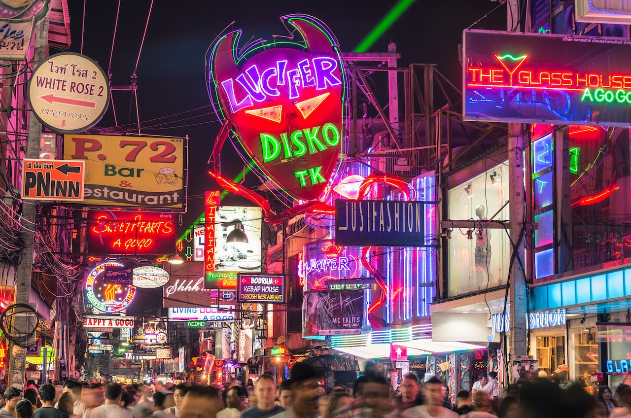 neon signs in Walking Street Pattaya