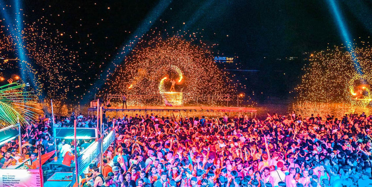 beach party at Ark bar in Koh Samui Thailand