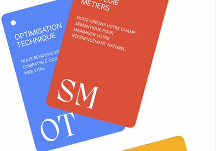 Carte multicolor de la charte graphique du site WSD SEO