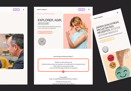 Webdesign responsive du site Fanta Thibaut, coach et Psychologue