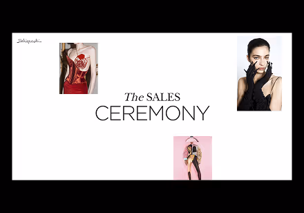 Webdesign de la hero section du site Sales Ceremony de Schiaparelli