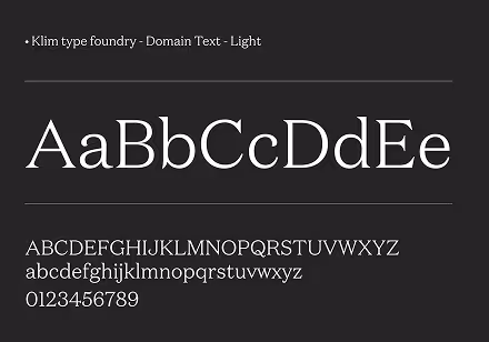 Planche de la typographie du site immobilier Burco.be