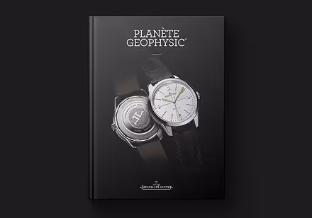 Direction artistique du livre Jaeger LeCoultre Geophysic, photo de la couverture du livre