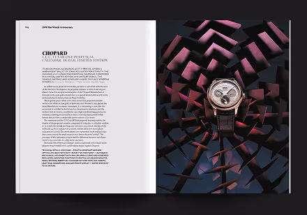 Double page du magazine de haute horlogerie internation watch review