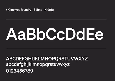 Planche de la typographie du site immobilier Burco.be