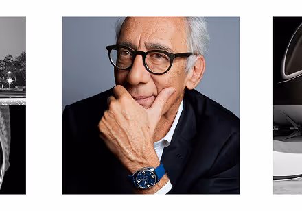 Post instagram pour la marque de haute horlogerie Byrne. Un architecte célèbre porte une Byrne Watch.