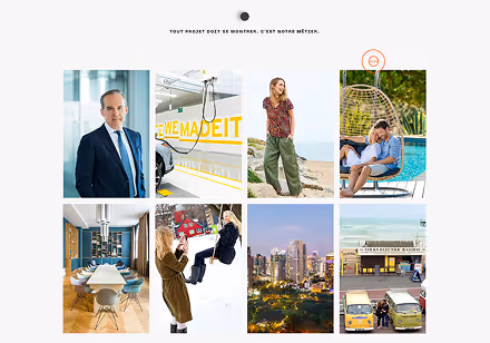 Webdesign de la section divers projet du site du photographe Stevens Frémont