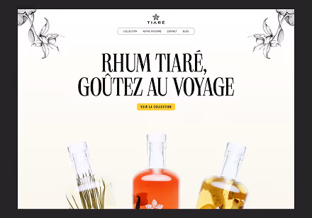 Webdesign du site de Rhum arrangé Tiaré