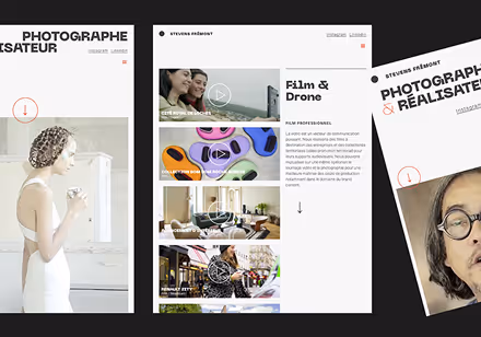 Webdesign responsive du site du photographe Stevens Frémont