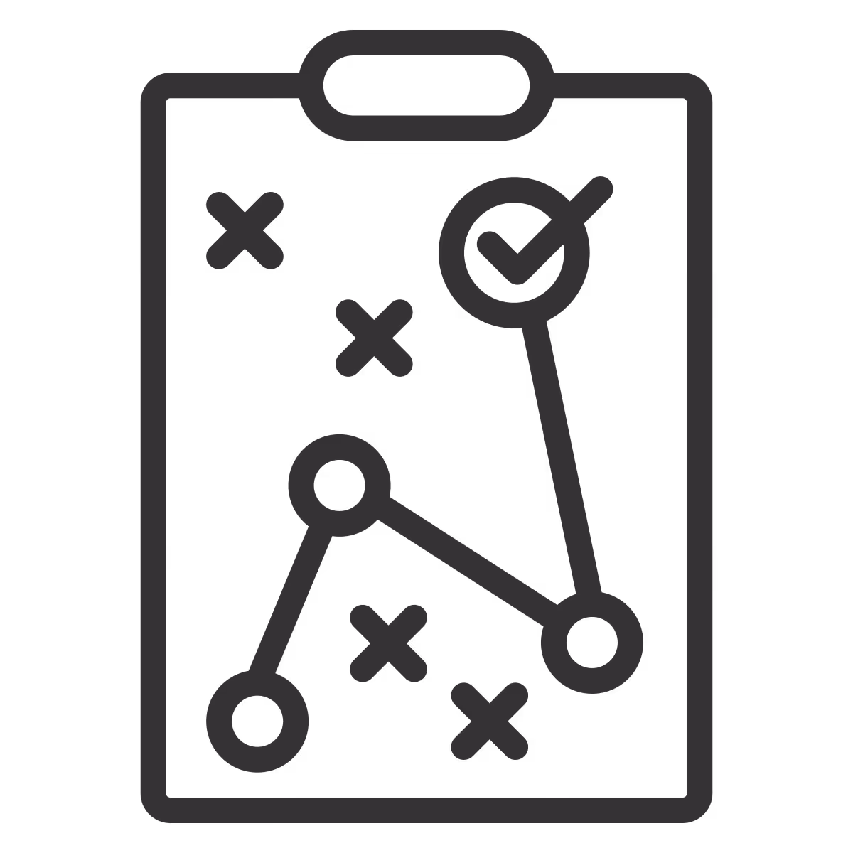 Map shows path around obstacles and each step to the destination