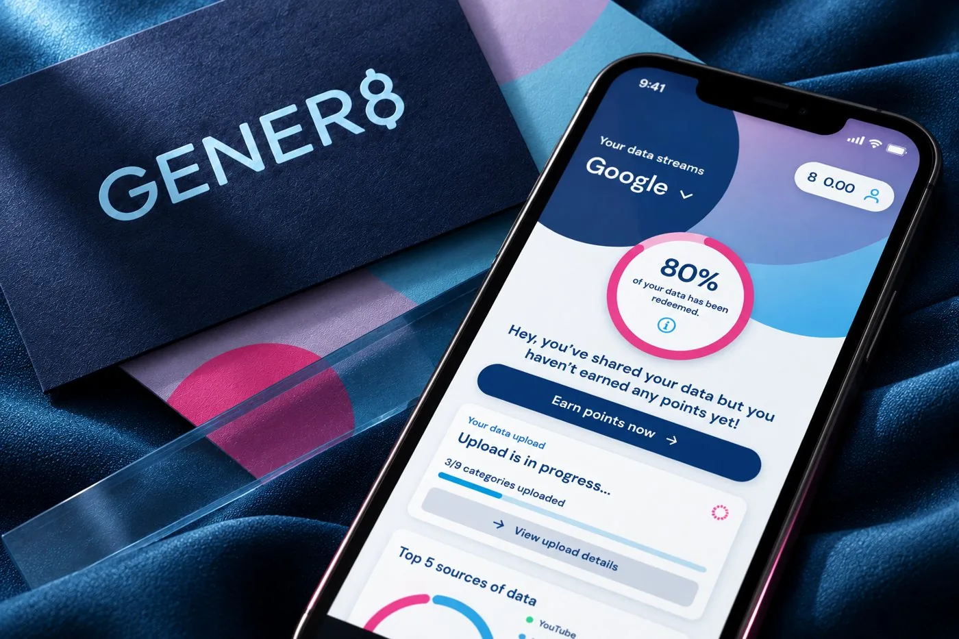 Gener8 app: personal data insights and rewards