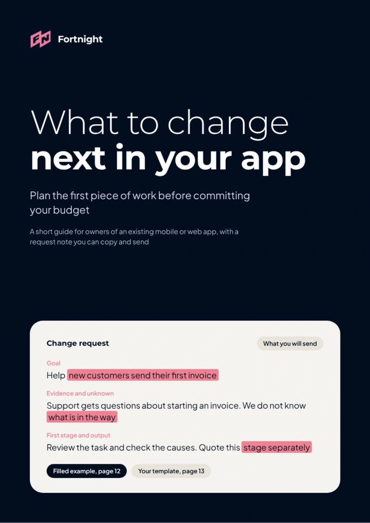 Guide cover: What to change next in your app