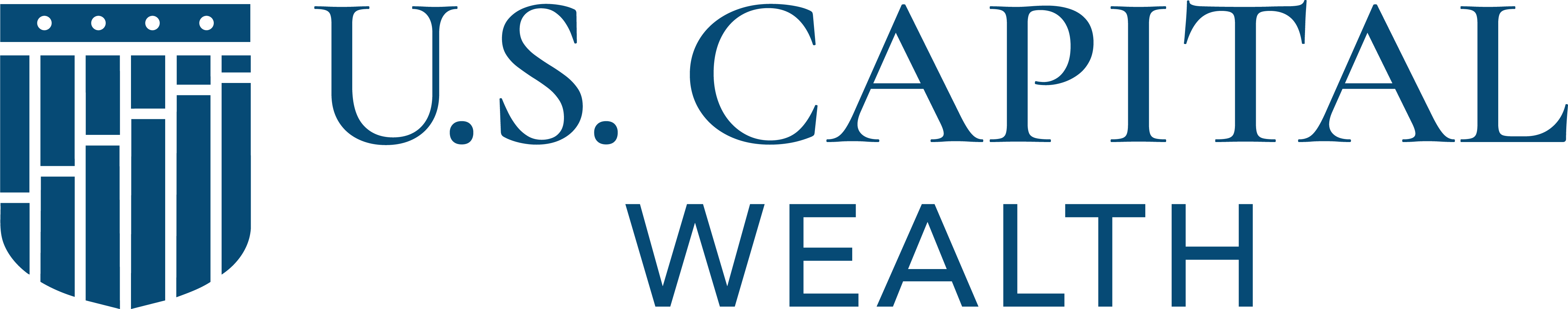 Blue and Green badge next to the words U.S. Capital Wealth in a large font
