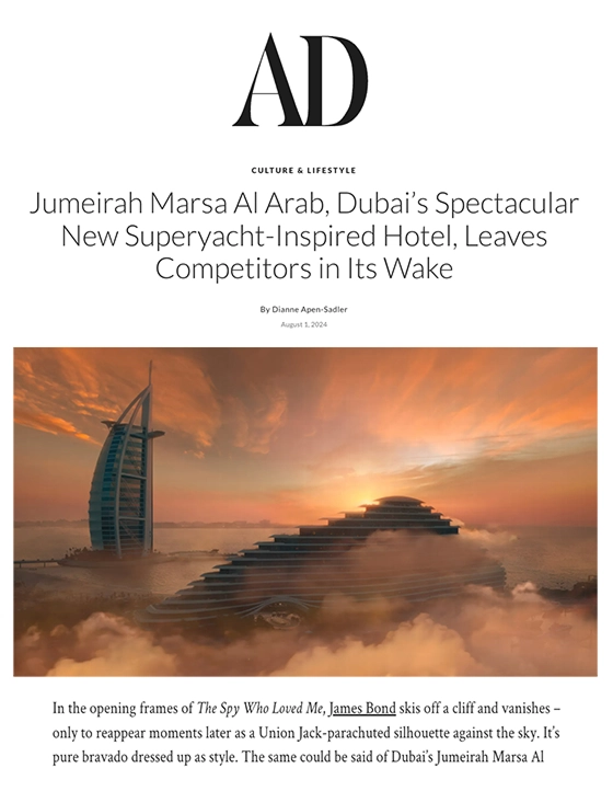 Jumeirah Marsa Al Arab, Dubai's Spectacular New Superyacht-Inspired Hotel