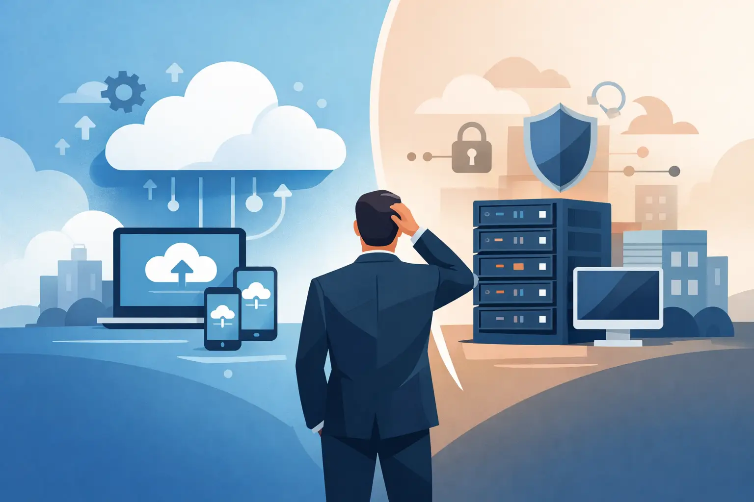 Cloud oder lokaler Server: Was passt zu Ihrem KMU?