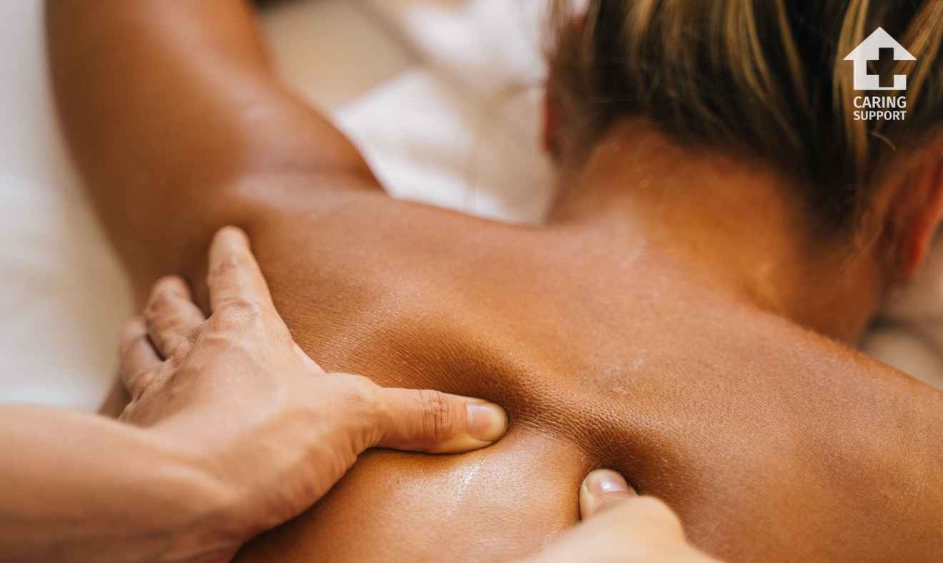 An RMT performing massage therapy to their client.