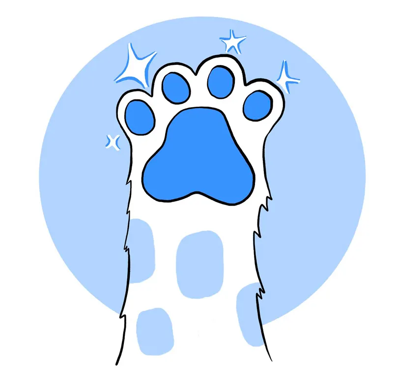 friendly clean dog paw