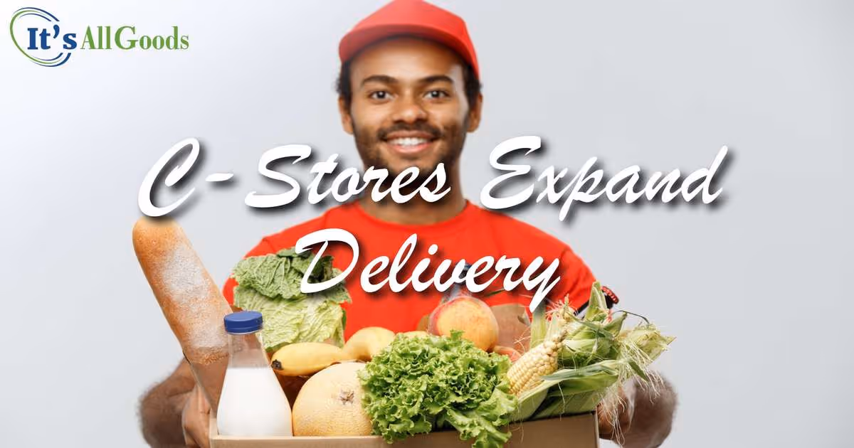 Delivery man shows up with groceries