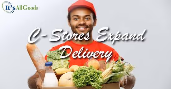 Delivery man shows up with groceries