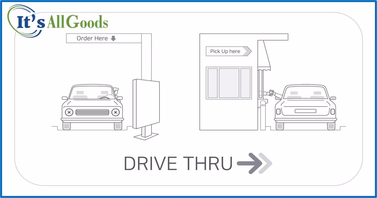 cars being serviced at a drive-thru