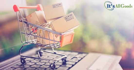 abstract of mini shopping cart on computer