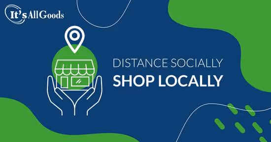 graphic recommending shop locally
