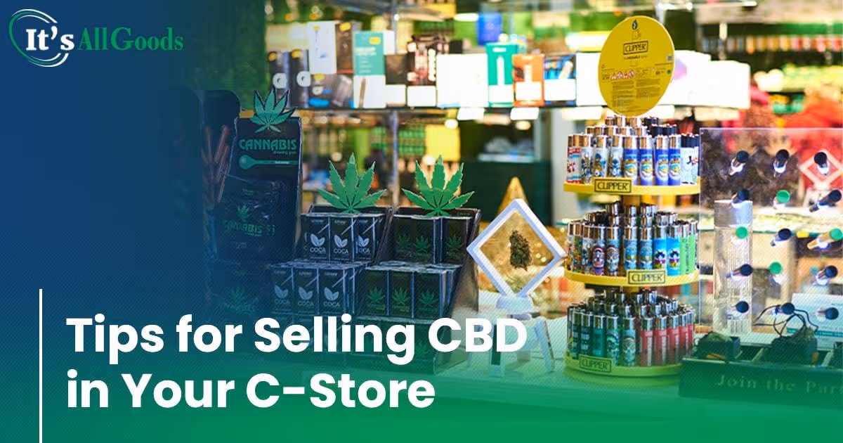 cbd products on display at a convenience store