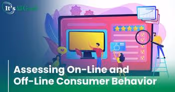 graphic displaying customer purchasing on and off line