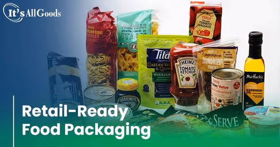 Various food items showing off various packaging schemes.