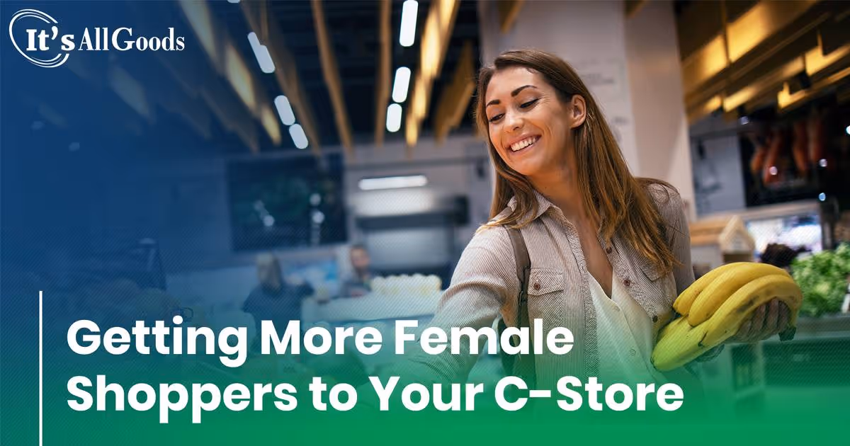 An enthusiastic female shopper.