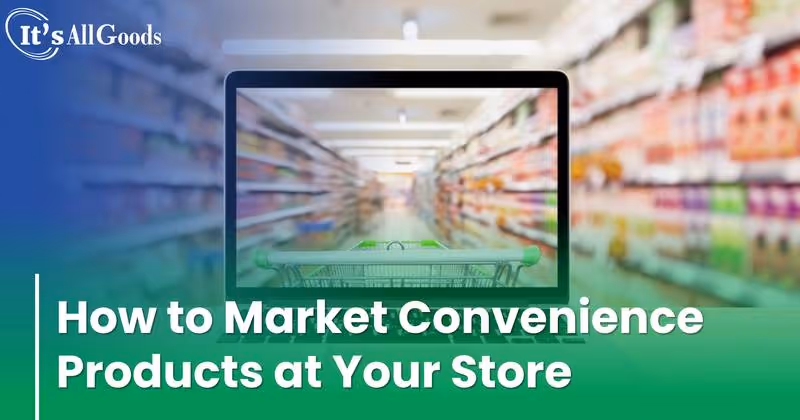 Computer monitor in grocery store aisle.