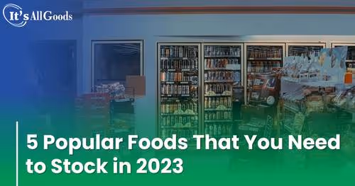 Refrigerated food case inside a c-store.