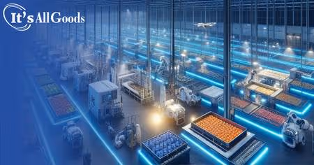 An ultra-modern food warehouse