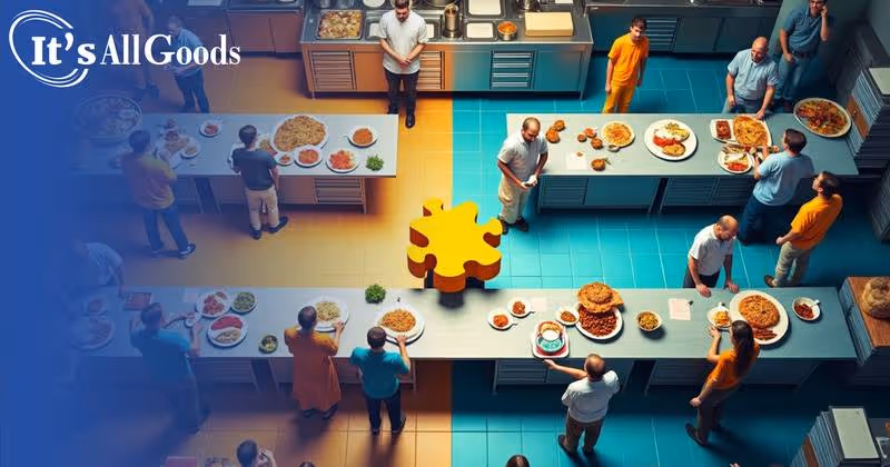 Dining area in a franchise restaurant