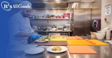 food service worker in action