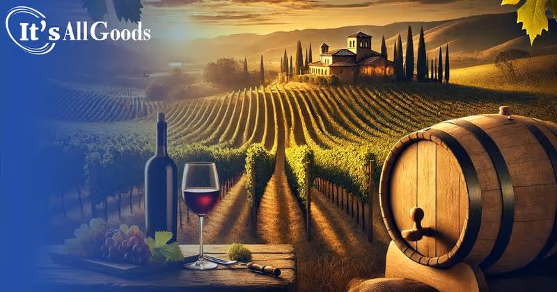 Wine and beer casks at a loading bay