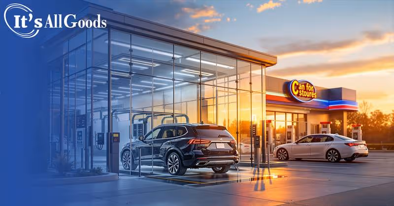 Carwash next to a convenience store.