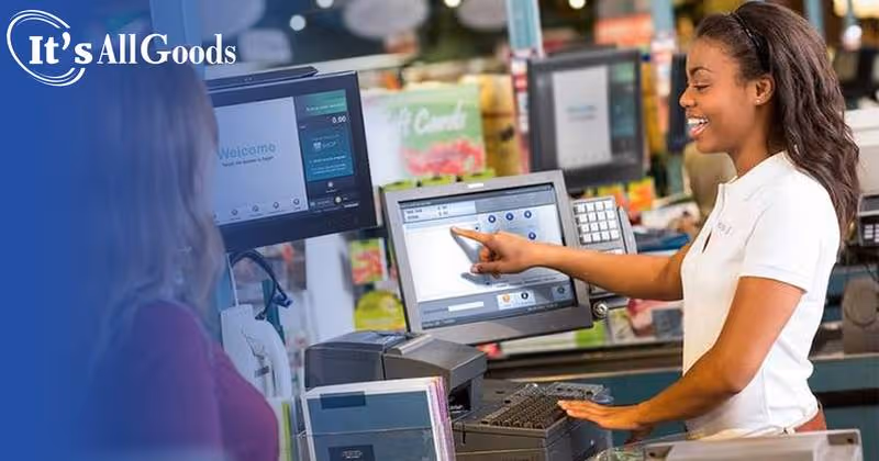 c-store employee checking out a customer