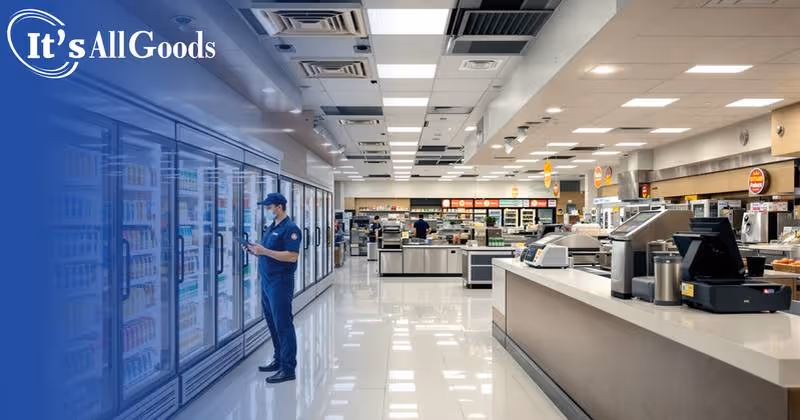 service man insecting refrigeration